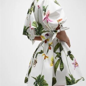 Oscar de la Renta White Floral dress